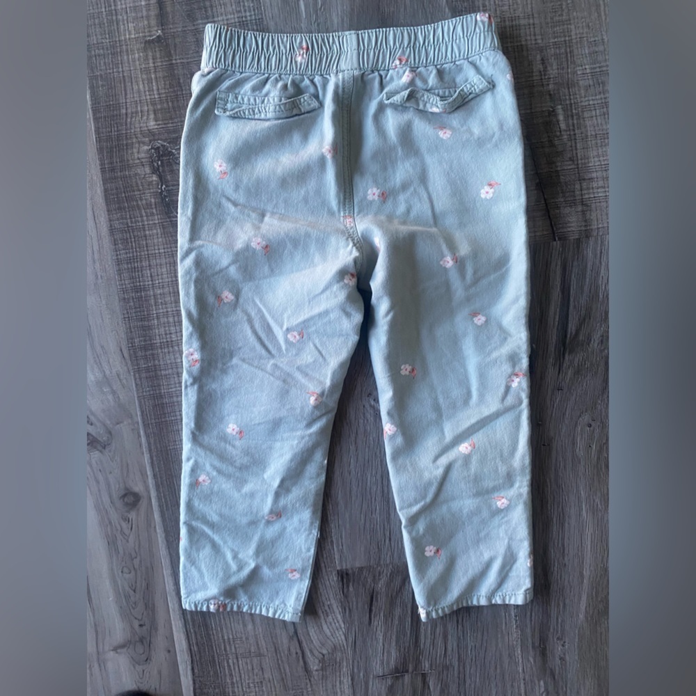Oshkosh  Light Green Toddler Girl Pants Size 5T - Picture 5 of 6